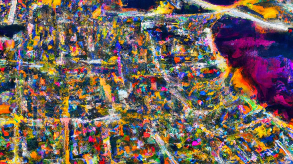 Wernersville, Pennsylvania painted from the sky