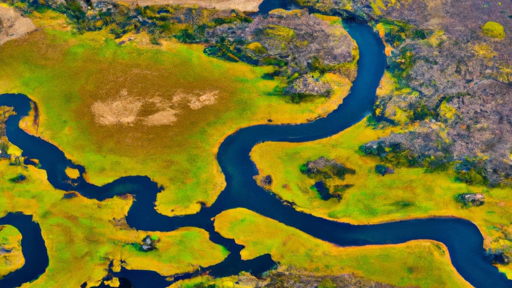 West Creek, New Jersey painted from the sky