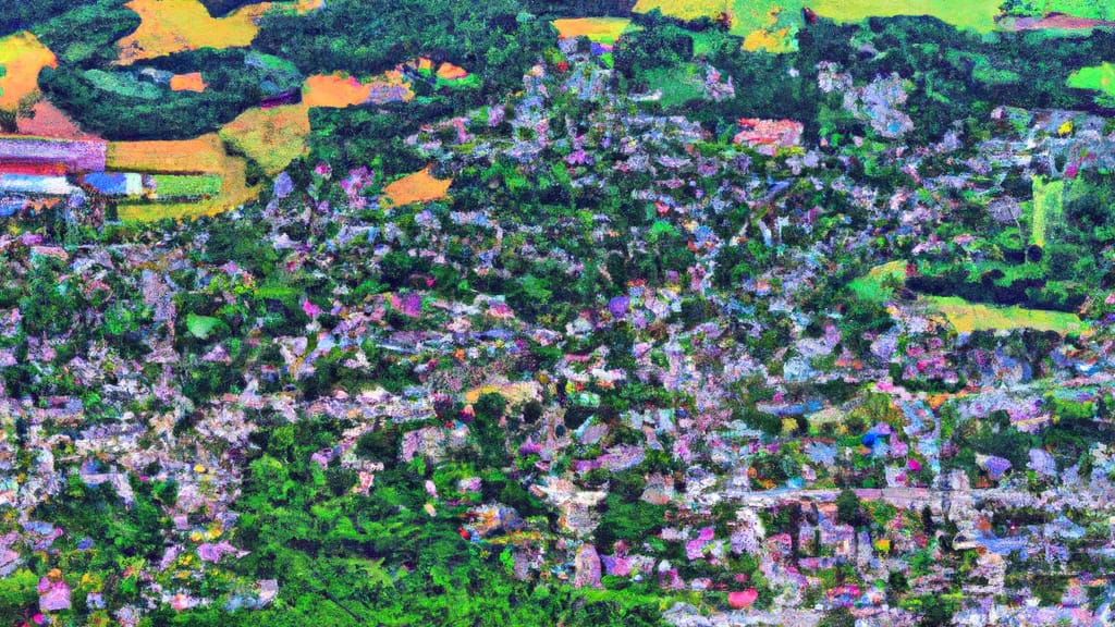 Wexford, Pennsylvania painted from the sky