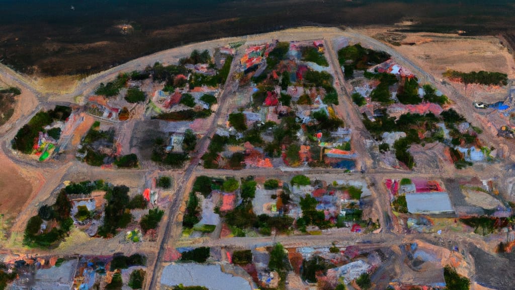 Willis, Texas painted from the sky