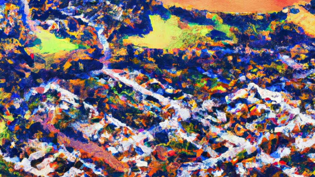 Wilton, California painted from the sky
