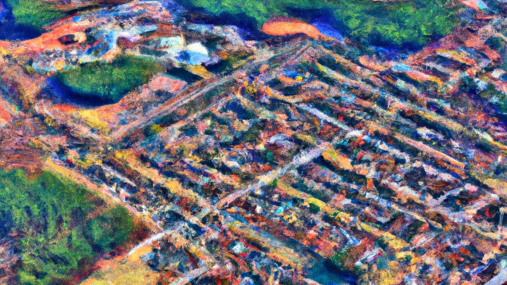 Winston, Georgia painted from the sky