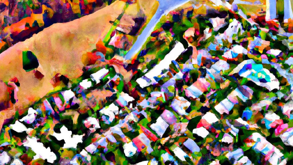 Woodbine, Maryland painted from the sky