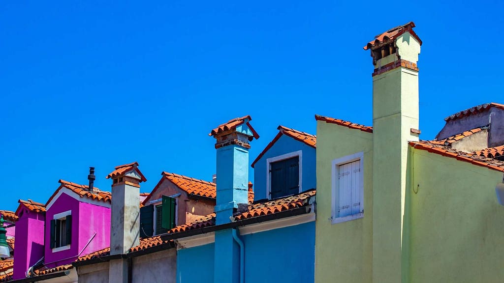 a row of colorful home scanned via Nevada roofing calculator 