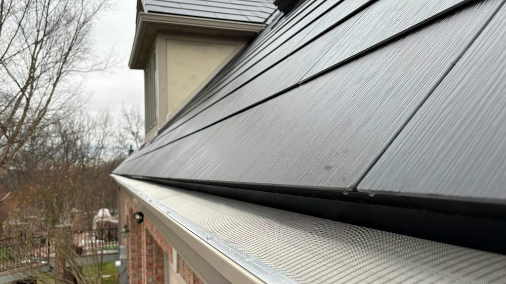 close up photo of tesla solar roof tiles