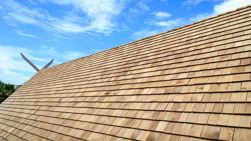 house with cedar roof shakes