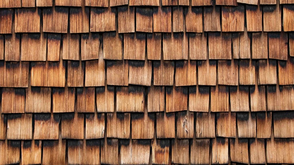 aged cedar roof shakes