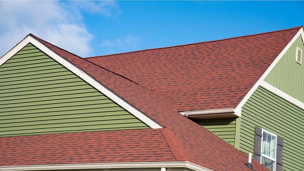 house with red shingles