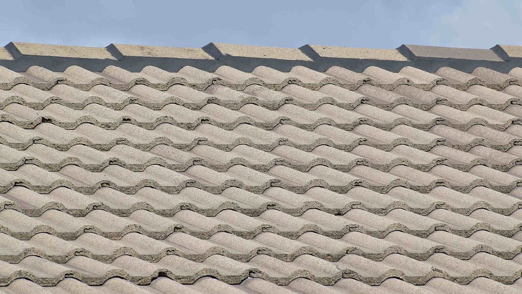 unpainted concrete tile roof