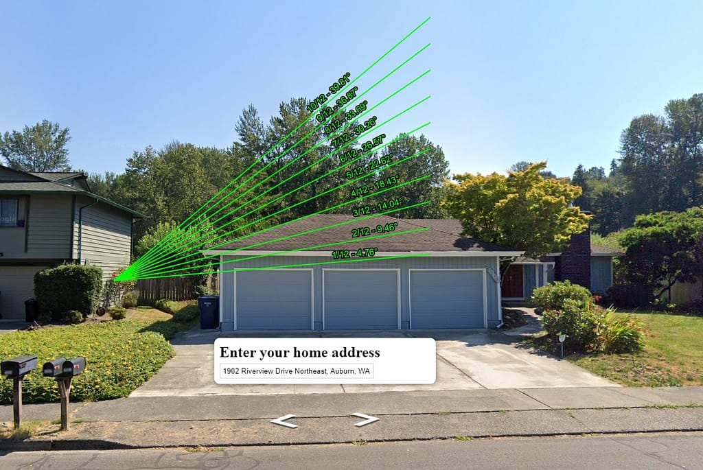 Example Roof Pitch Angle