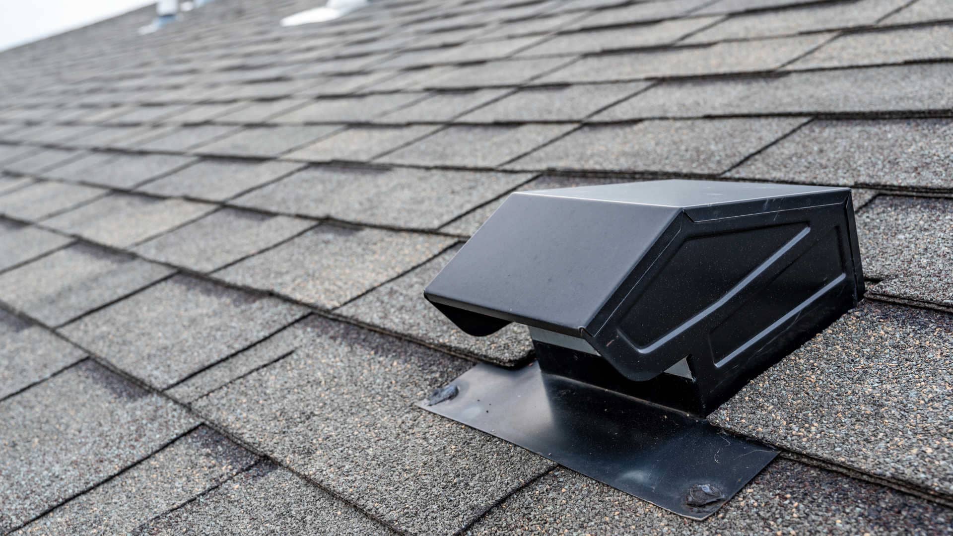 Roof vents on asphalt roof