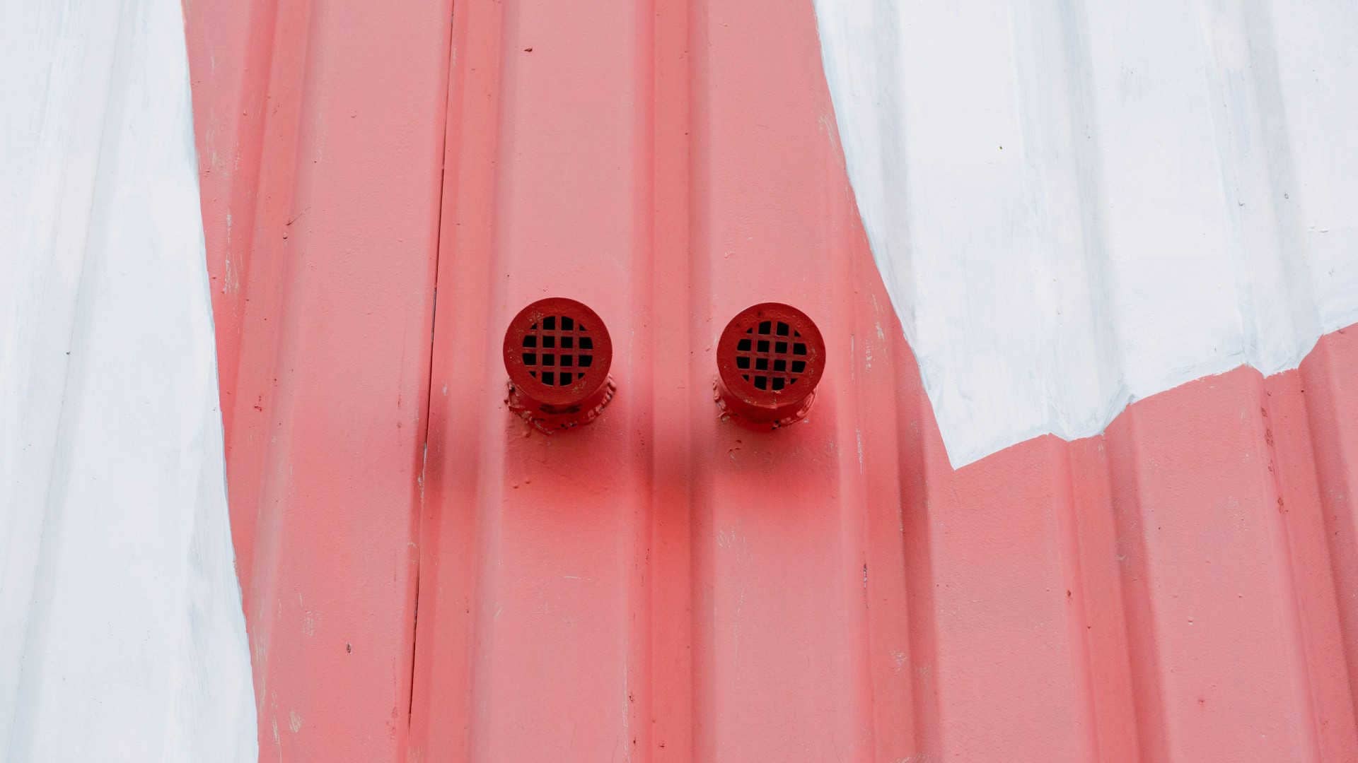 Roof vents on a metal roof