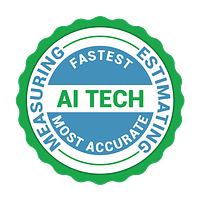 Fastest most accurate roof measuring & estimating AI tech badge