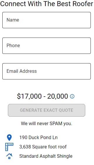 Our connect with the best roofer in your area form fill and roof details.
