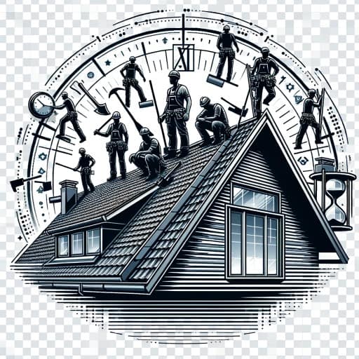Multiple persons on a roof with a clock surrounding