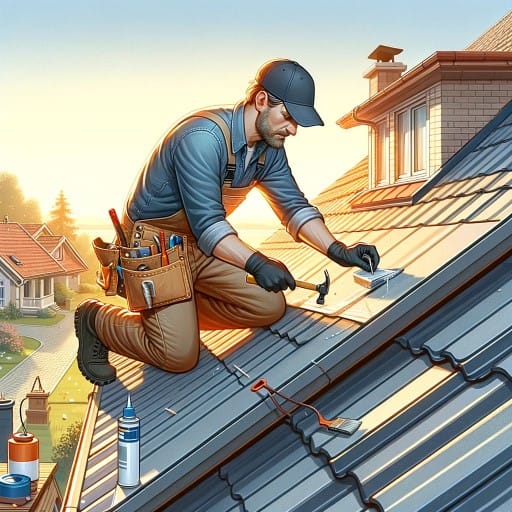Person providing regular roof maintenance