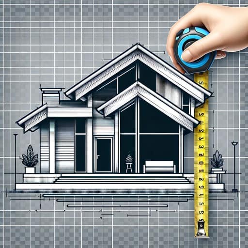 Size of the house with measuring tape