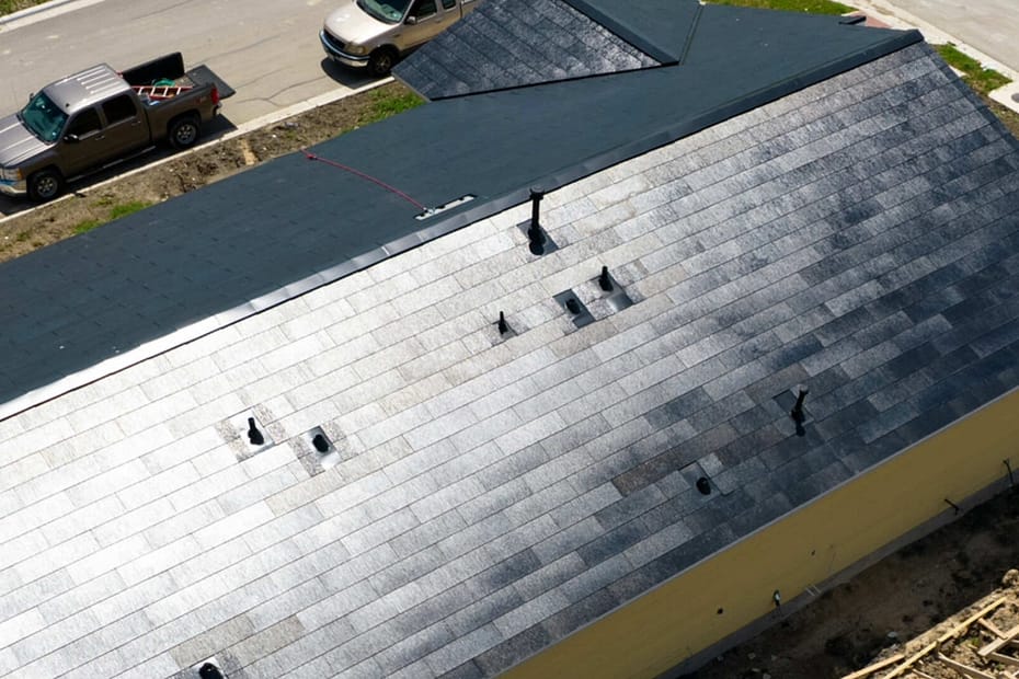 house with tesla solar roof installed