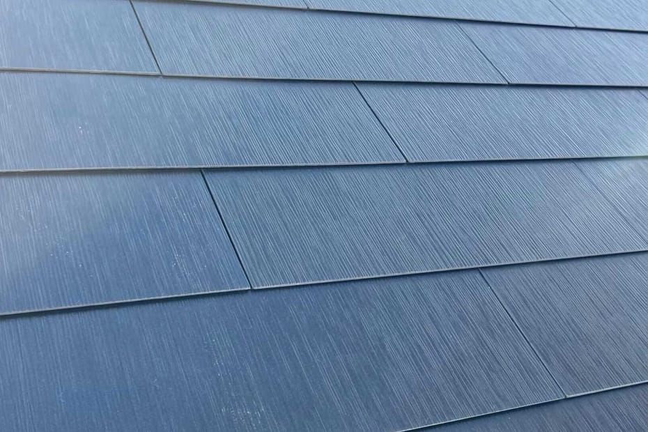 close-up photo of tesla solar roof