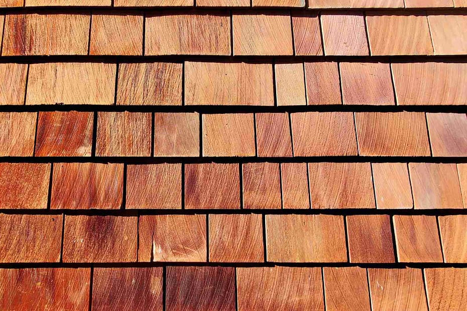 close up of cedar roof