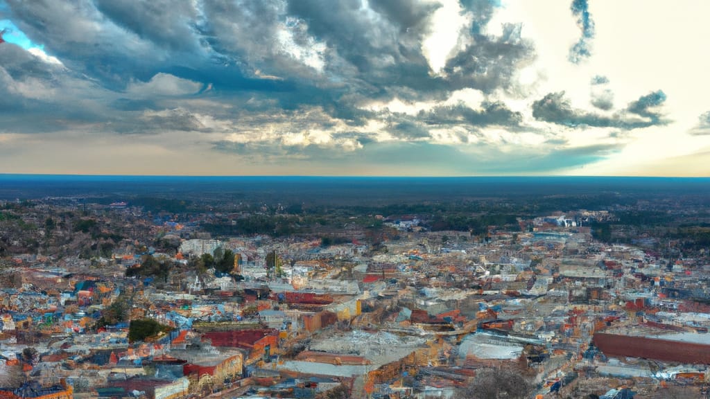 Albertville, Alabama painted from the sky