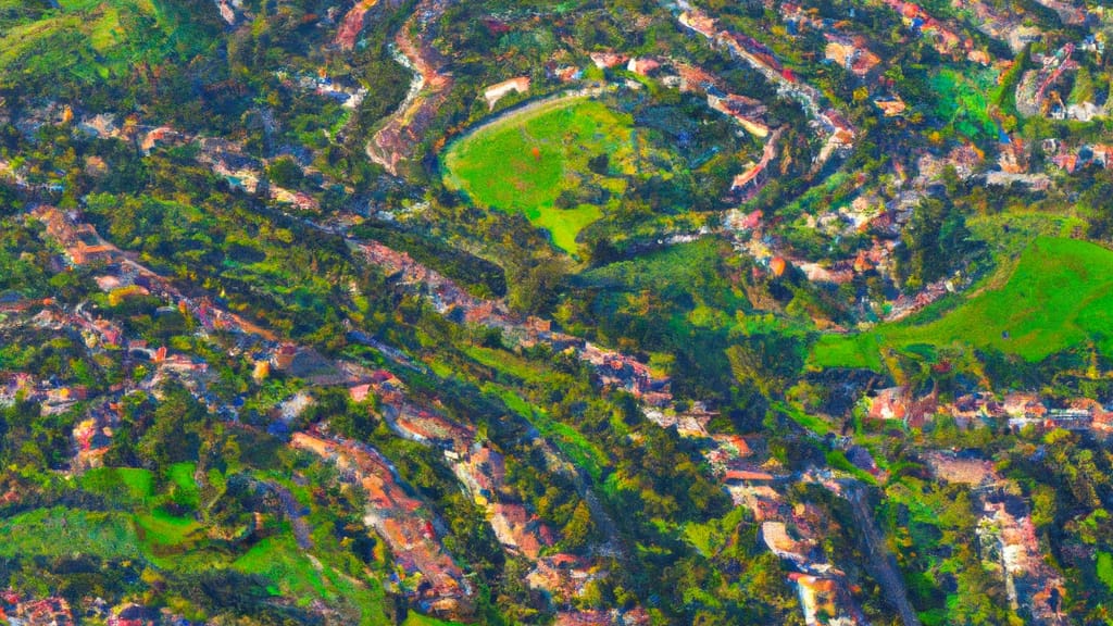 Aliso Viejo, California painted from the sky