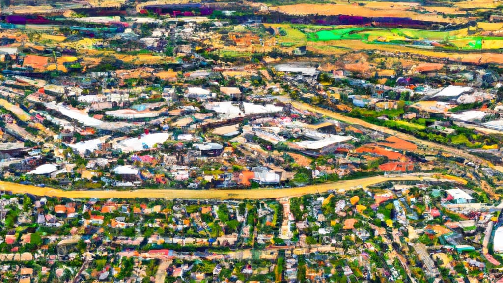 Allen, Texas painted from the sky