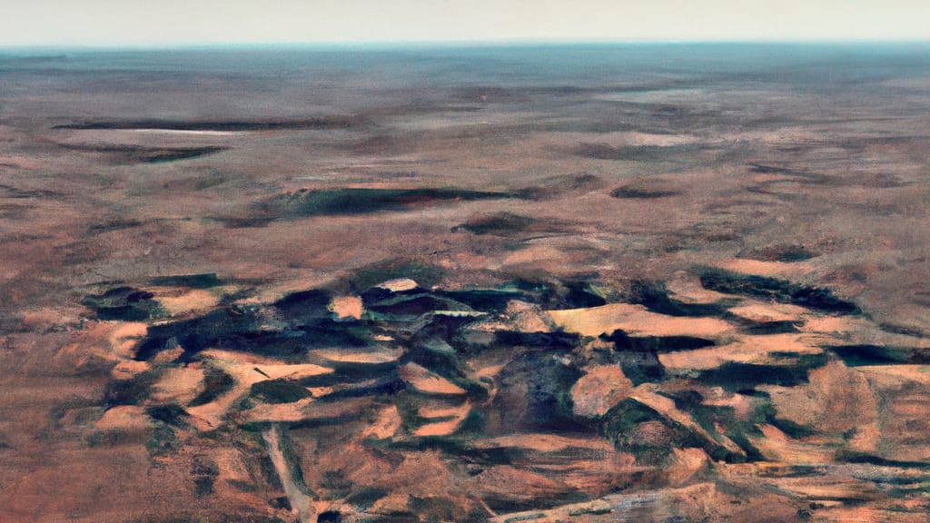 Altus, Oklahoma painted from the sky