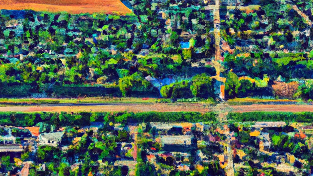 Ames, Iowa painted from the sky