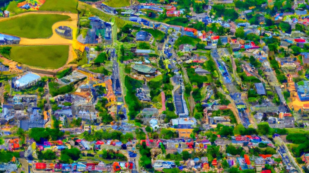 Annandale, Virginia painted from the sky