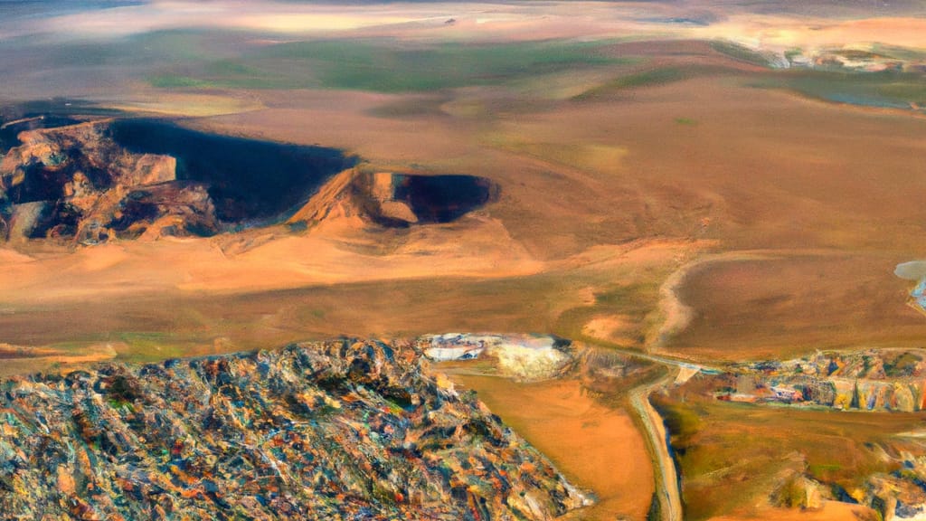 Apple Valley, California painted from the sky