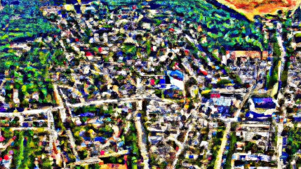 Asheboro, North Carolina painted from the sky