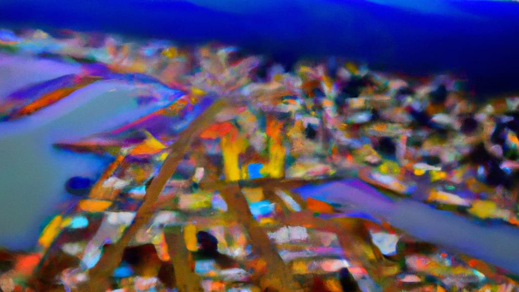 Astoria, Oregon painted from the sky