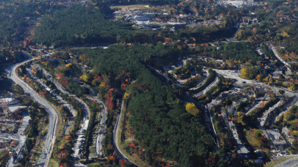 Austell, Georgia painted from the sky