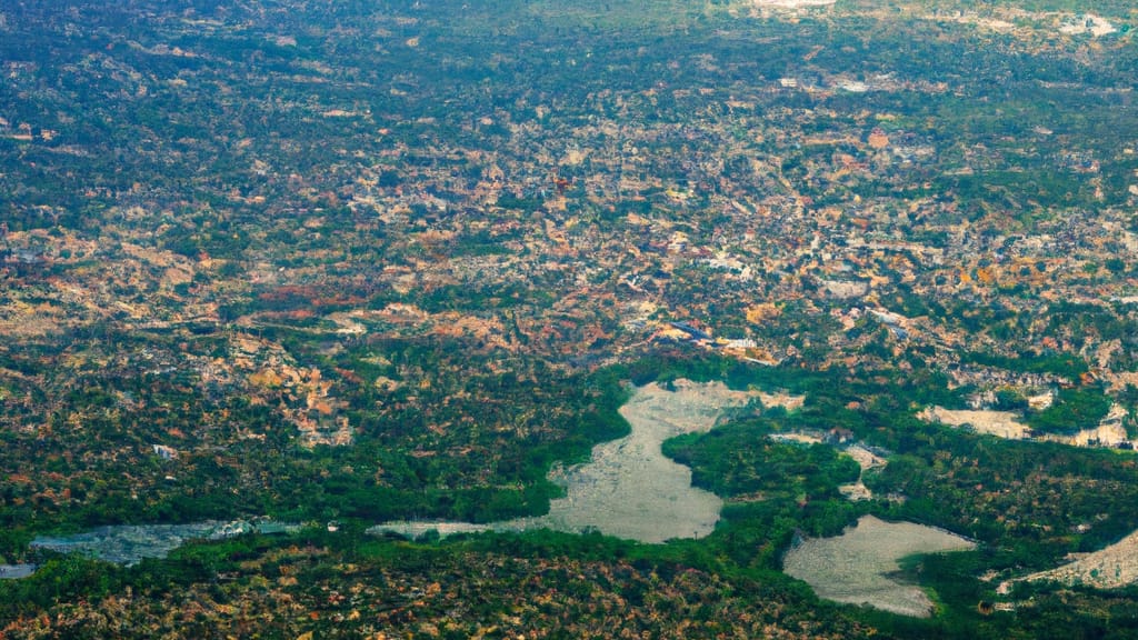 Austin, Texas painted from the sky