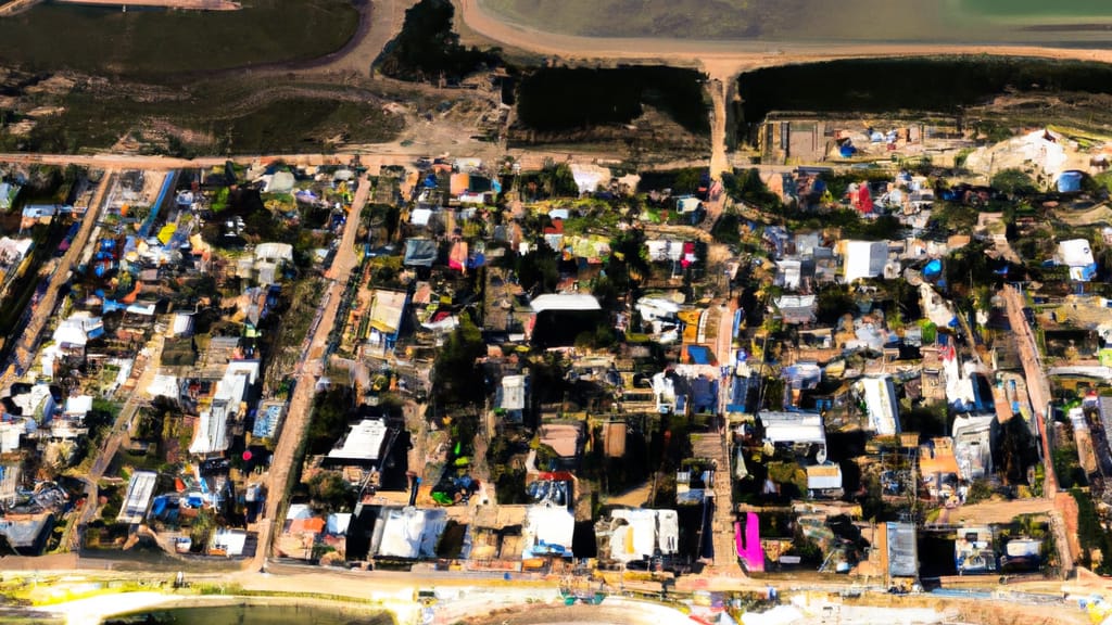 Bacliff, Texas painted from the sky