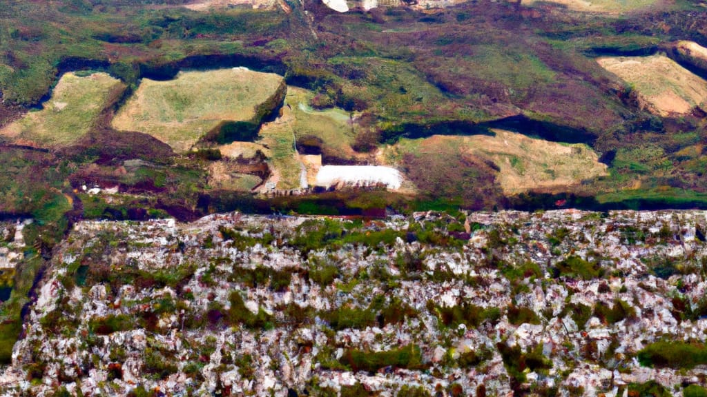 Barrington, New Jersey painted from the sky