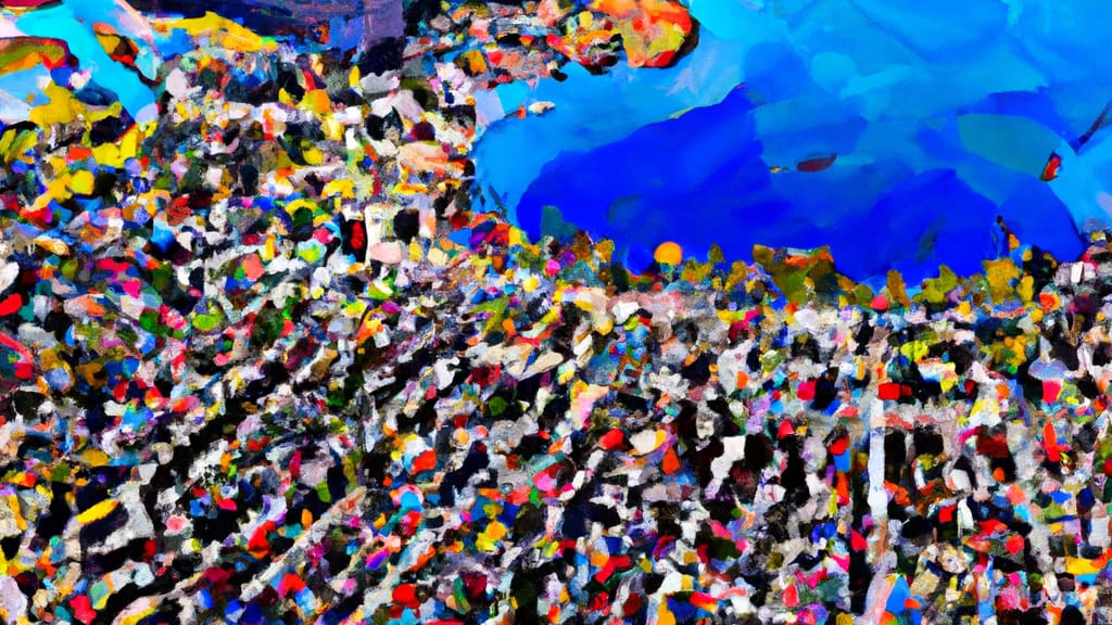 Bayport, New York painted from the sky
