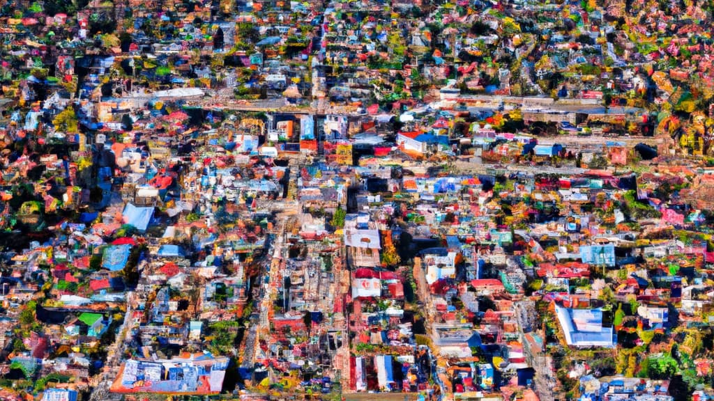 Beebe, Arkansas painted from the sky