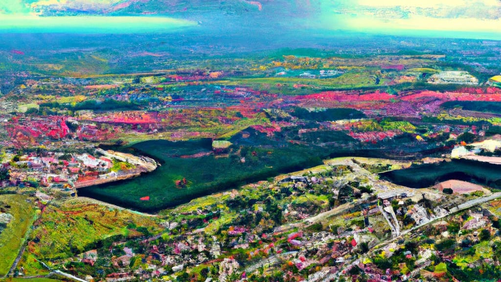 Belle Glade, Florida painted from the sky