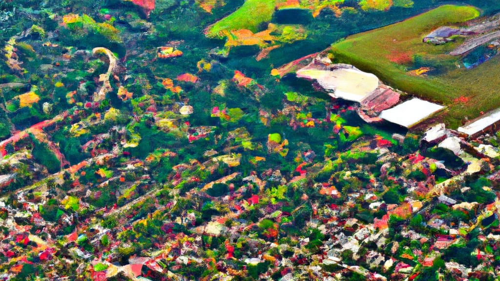 Bellefontaine, Ohio painted from the sky