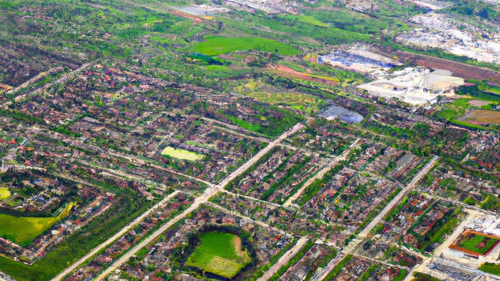 Bolingbrook, Illinois painted from the sky