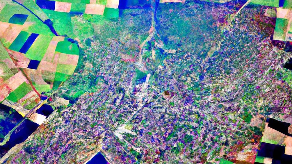 Bourbonnais, Illinois painted from the sky