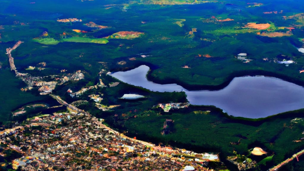 Brainerd, Minnesota painted from the sky