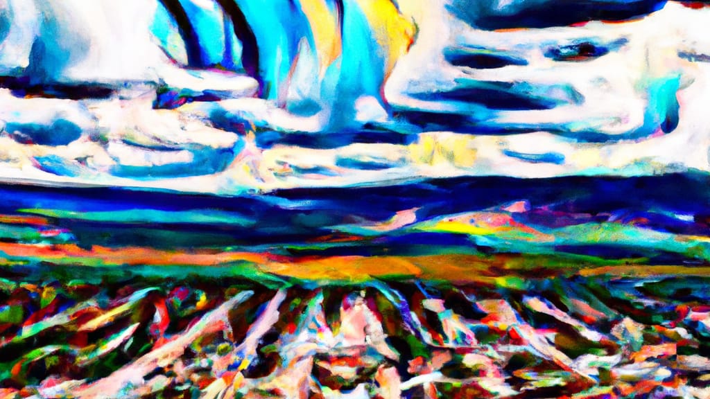 Brighton, Colorado painted from the sky