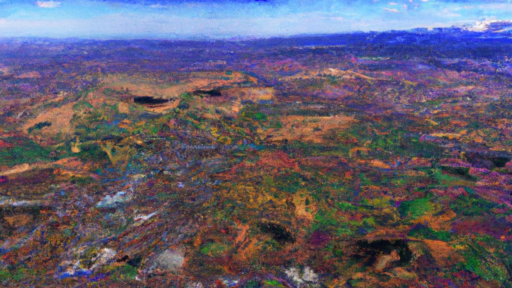 Broomfield, Colorado painted from the sky