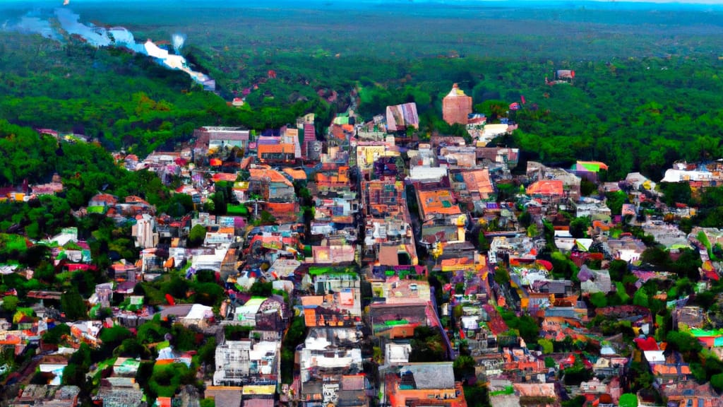 Brunswick, Georgia painted from the sky