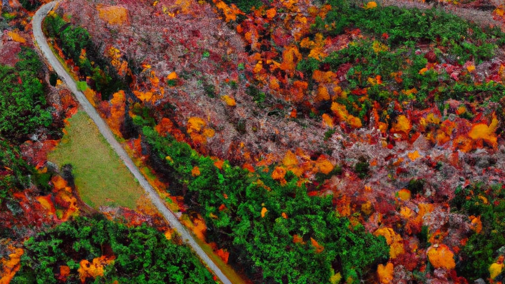 Cadillac, Michigan painted from the sky