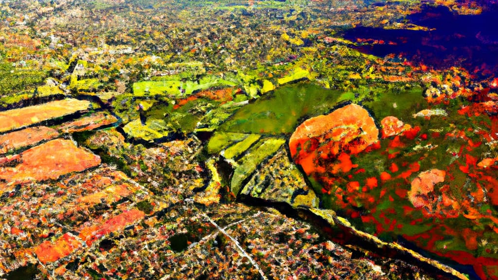 Camarillo, California painted from the sky