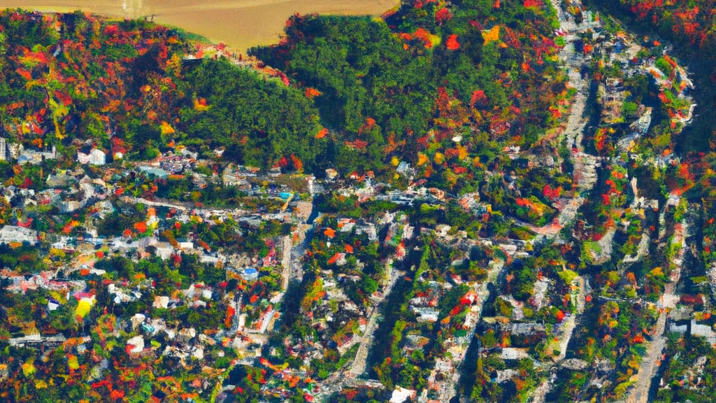 Camp Hill, Pennsylvania painted from the sky